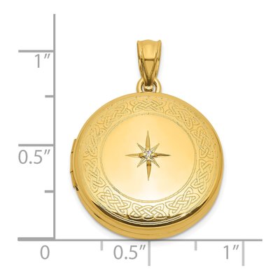 Gold-Plated Sterling Silver CZ Celtic Knot Locket – view 5