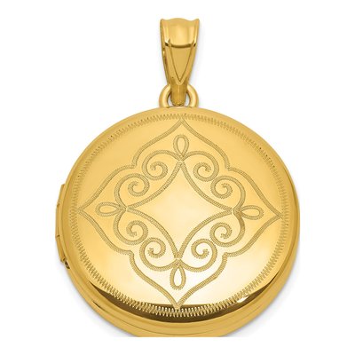 Gold-Plated Sterling Silver Round Locket
