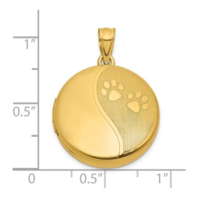 Gold-Plated Sterling Silver Paw Print Locket – view 5