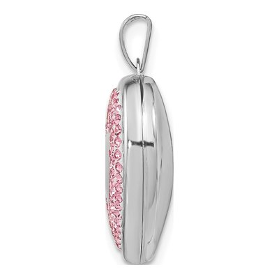 Sterling Silver Crystal Heart Locket – view 3