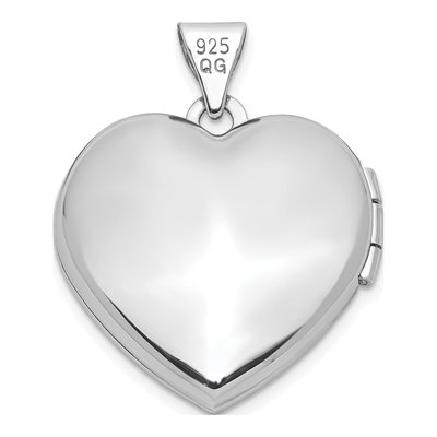 Sterling Silver Crystal Heart Locket – view 4