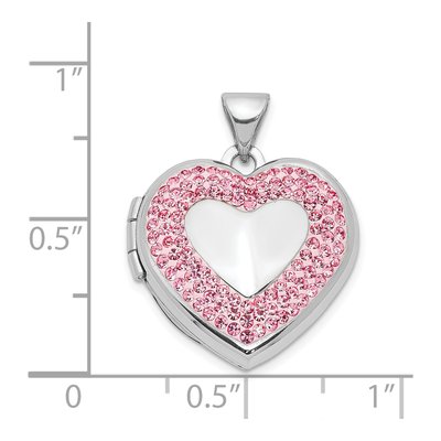 Sterling Silver Crystal Heart Locket – view 5