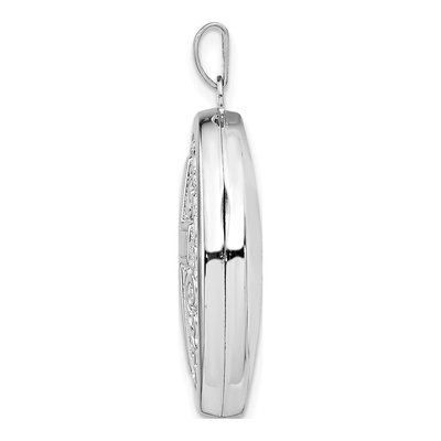 Sterling Silver Oval Cross Locket – view 3