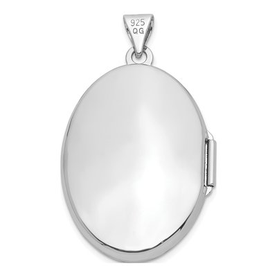 Sterling Silver Oval Cross Locket – view 4
