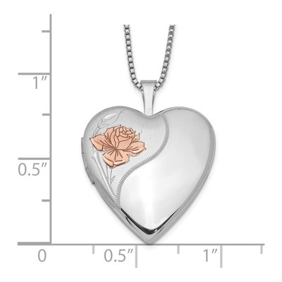 Sterling Silver Enamel Heart Locket Pendant Necklace – view 5