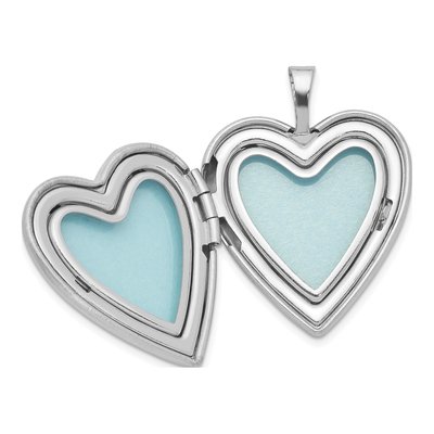 Sterling Silver Enamel Heart Locket Pendant Necklace – view 6