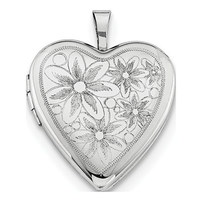 Sterling Silver Heart Locket Pendant Necklace – view 4