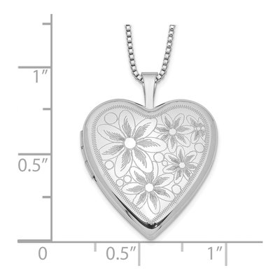 Sterling Silver Heart Locket Pendant Necklace – view 5
