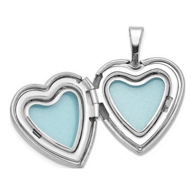 Sterling Silver Butterfly Heart Locket Pendant Necklace – view 6