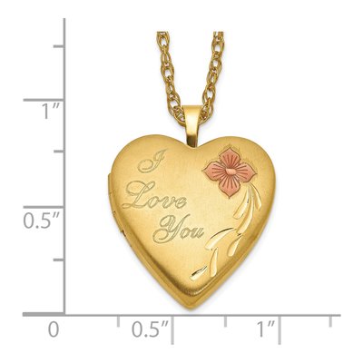 14K Gold-Filled Filled Enamel I Love You Locket Pendant Necklace – view 5