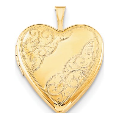 14K Gold-Filled Filled Heart Locket Pendant Necklace – view 4