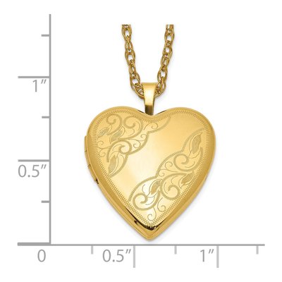 14K Gold-Filled Filled Heart Locket Pendant Necklace – view 5
