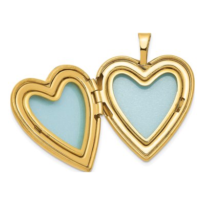 14K Gold-Filled Diamond Filled Heart Locket Pendant Necklace – view 6