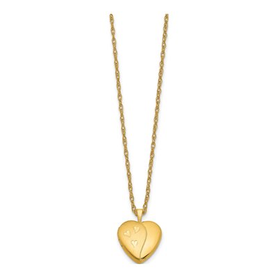 14K Gold-Filled Filled Heart Locket Pendant Necklace – view 3