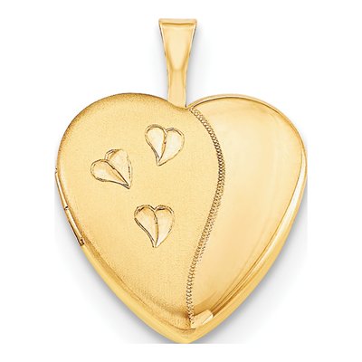 14K Gold-Filled Filled Heart Locket Pendant Necklace – view 4