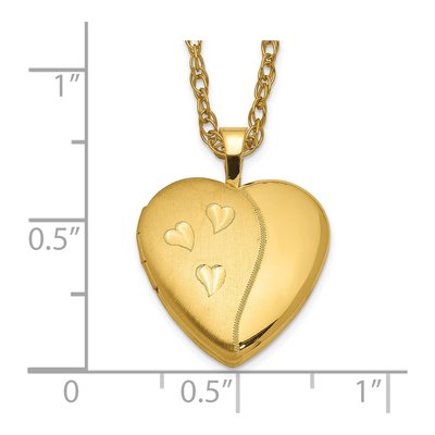 14K Gold-Filled Filled Heart Locket Pendant Necklace – view 5
