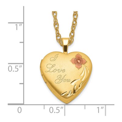14K Gold-Filled Enamel Heart Locket Pendant Necklace – view 5