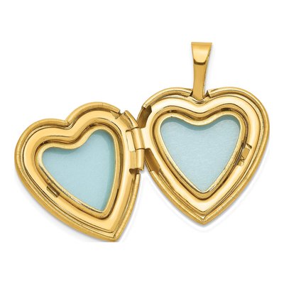 14K Gold-Filled Enamel Heart Locket Pendant Necklace – view 6
