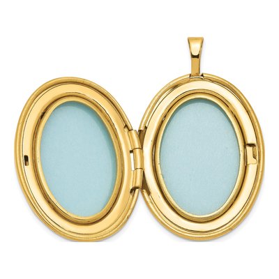 14K Gold-Filled Filled Swirled Oval Locket Pendant Necklace – view 6