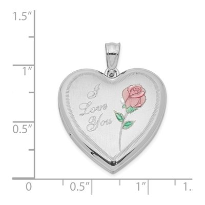 Sterling Silver Enameled Heart Locket – view 5