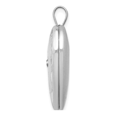 Sterling Silver Diamond Heart Locket – view 3