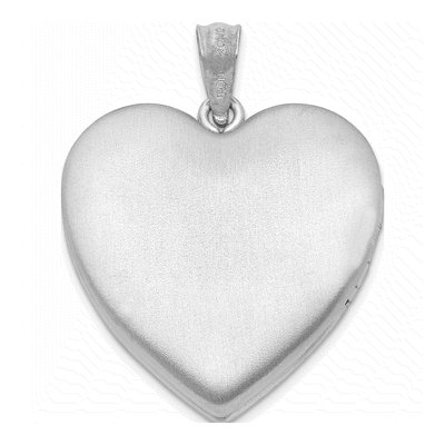 Sterling Silver Diamond Heart Locket – view 4