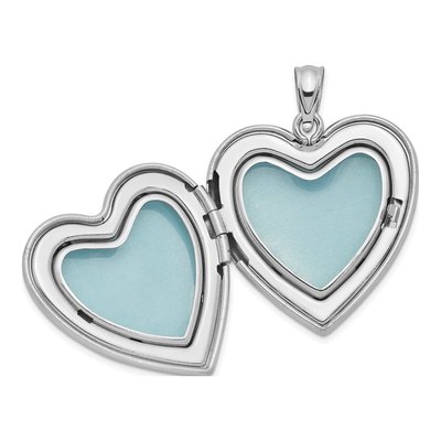 Sterling Silver Diamond Heart Locket – view 6