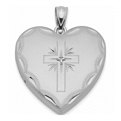 Sterling Silver Diamond Heart Locket