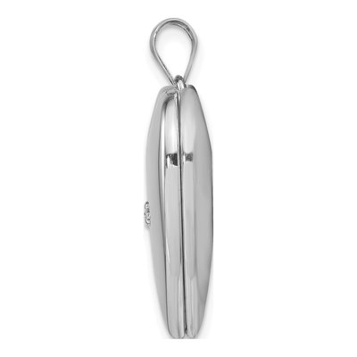 Sterling Silver Diamond Heart Locket – view 3