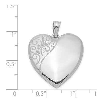Sterling Silver Swirl Heart Locket – view 5