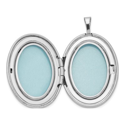 Sterling Silver Fleur de Lis Oval Locket – view 5