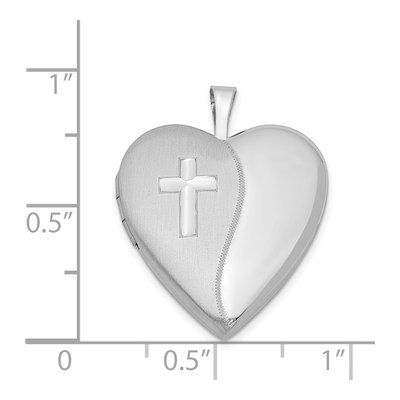 Sterling Silver Cross Heart Locket – view 5