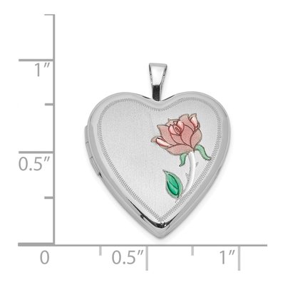 Sterling Silver Enamel Heart Locket – view 4
