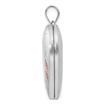 Sterling Silver Enameled Heart Locket – view 3