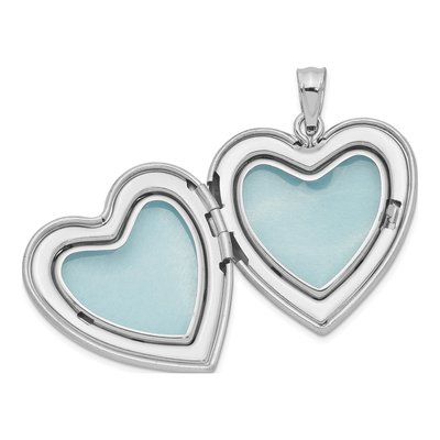 Sterling Silver Enameled Heart Locket – view 6