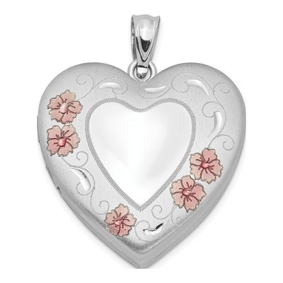 Sterling Silver Enameled Heart Locket