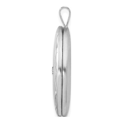 Sterling Silver Diamond Star Oval Locket – view 3