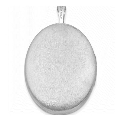 Sterling Silver Diamond Star Oval Locket – view 4