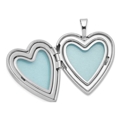 Sterling Silver Diamond Star Heart Locket – view 6