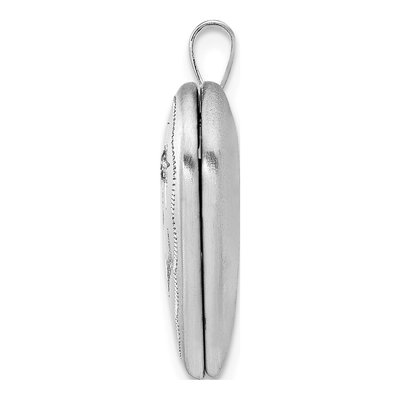 Sterling Silver Diamond Best Friend Heart Locket – view 2