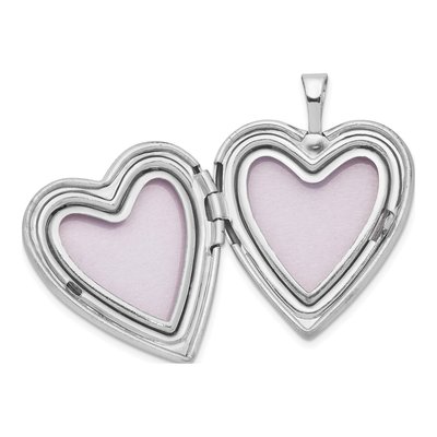 Sterling Silver Diamond Best Friend Heart Locket – view 5