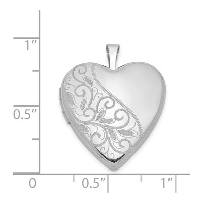 Sterling Silver Swirl Heart Locket – view 5
