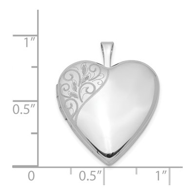 Sterling Silver Swirl Heart Locket – view 5