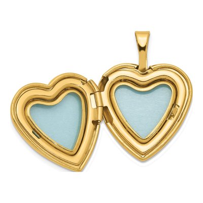 Gold-Plated Sterling Silver Diamond Heart Locket – view 6
