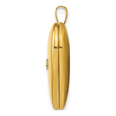 Gold-Plated Sterling Silver Diamond Heart Locket – view 3