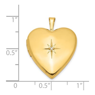 Gold-Plated Sterling Silver Diamond Heart Locket – view 5