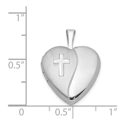 Sterling Silver Cross Heart Locket – view 5