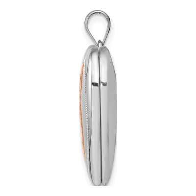 Sterling Silver Pink Ribbon Heart Locket – view 2
