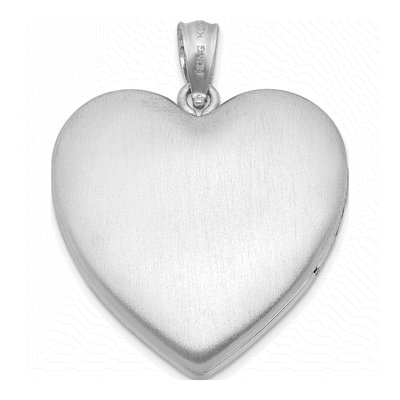 Sterling Silver Pink Ribbon Heart Locket – view 3