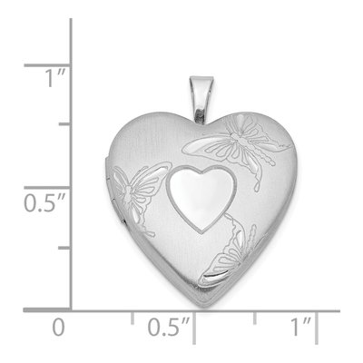 Sterling Silver Butterfly Heart Locket – view 5